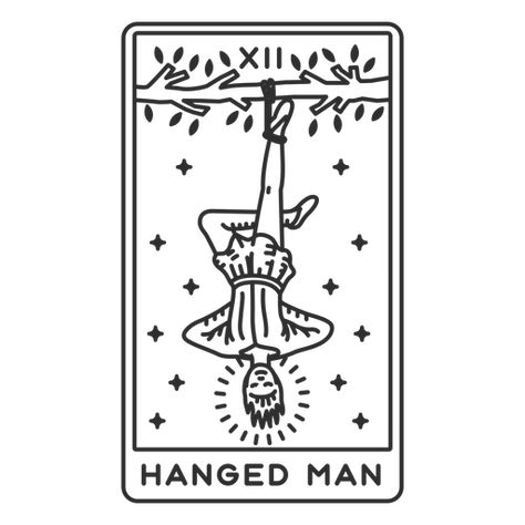 Simple Tarot Card Design, Tarot Hanged Man, Philippe Weisbecker, Lazer Engraver, Witchy Clipart, Indie Crafts, Hanged Man Tarot, Tarot Design, Free Tarot Cards