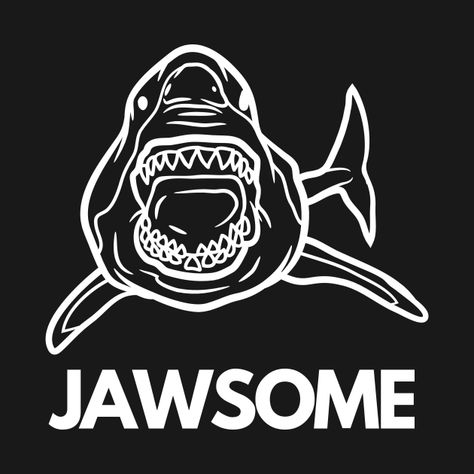 Check out this awesome 'Jawsome+Jaw+Shark+jaw' design on @TeePublic! Lemon Shark, Shark Jaw, Shark Jaws, Sea Design, Shark T Shirt, Kids Magnets, Black Fits, Phone Case Stickers, Baseball Tshirts