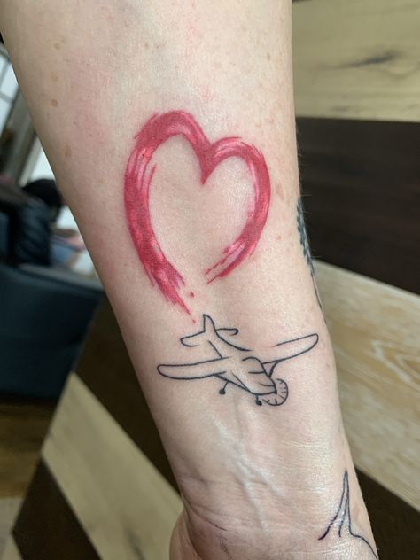 Cessna Tattoo, Instrument Tattoo, Tattoo Airplane, Tattoo Memorial, Tattoo Fine Line, Plane Tattoo, Flying Tattoo, Travel Tattoos, Memorial Tattoo