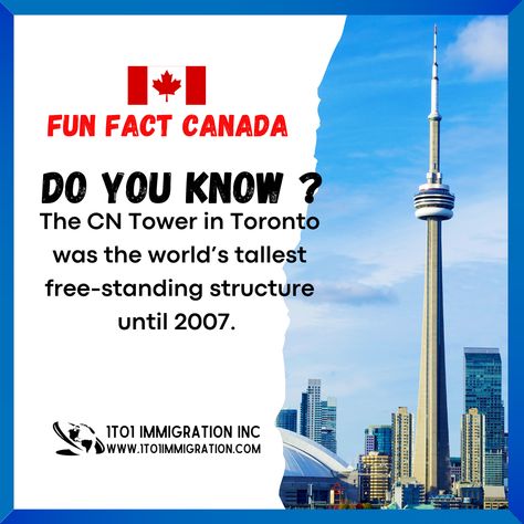 Fun Fact Canada Fun Fact, Cn Tower, Did You Know, Toronto, Fun Facts, Quick Saves