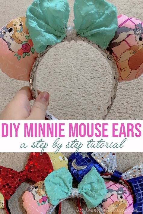 Minnie Mouse Diy Costume, Mouse Diy Costume, Diy Minnie Mouse Ears, Minnie Mouse Diy, Minnie Mouse Ears Diy, Mouse Diy, Diy Disney Ears, Disney Diy Crafts, Diy Mickey Ears