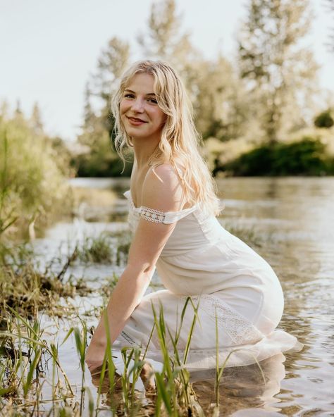 May flower 💋🫶🏻🌸🌷🧚🏼‍♀️ Thank you @kenzieraemedia for this special photoshoot for my birthday, you made me feel like a fairy princess ❤️ #fairy #river #photoshoot #white #dress #birthday In Lake Photoshoot, Road Photoshoot, River Photoshoot, Special Photoshoot, May Flower, Birthday Fairy, Fairy Photoshoot, Lake Photoshoot, Fairy Princess