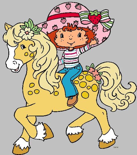 Strawberry Shortcake & Buttercup Cartoon Character Clipart, Strawberry Shortcake Coloring Pages, Zoo Coloring Pages, Strawberry Shortcakes, Strawberry Shortcake Cartoon, Strawberry Shortcake Characters, Honey Pie, Strawberry Shortcake Party, Palomino Horse