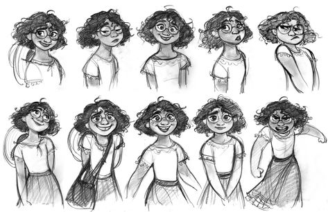 CosmoAnimato Animated Movie Concept Art, Mirabel Encanto Concept Art, Mirabel Concept Art, Pixar Art Style Character Design, Disney Character Concept Art, Mirabel Encanto Drawing, Disney Character Sheet, Dreamworks Concept Art, Encanto Character Design