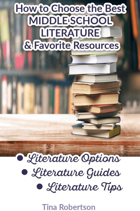 How to Choose the Best Middle School Literature And Favorite Resources. When I approached the middle school years, there was no lack of middle school literature lists. I loved having the lists, but I quickly learned that having tips on how to choose literature for my teen was better. You’ll love these best middle school literature options, tips, and seasoned homeschooler how-tos at Tina’s Dynamic Homeschool Plus. Middle School Literature Curriculum, Homeschooling Teenagers, Homeschool Writing Prompts, Middle School Literature, High School Literature, Homeschool Middle School, Middle School Books, High School Books, Alternative Education