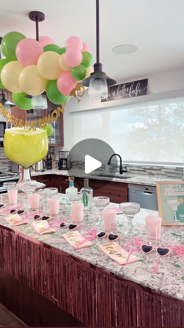 BACHELORETTE DECORATIONS & BALLOON ARCHES on Instagram: "Margaritas & Matrimony 🍹💍 Salt, Lime, Tequila..Repeat!   Trending most popular bachelorette theme of 2024 is Margaritas & Matrimony! Congratulations to the bride to be 💍🫶🏻   #bachelorettetheme #margaritas #bacheloretteweekend #bacheloretteparty #bachelorette #margs #margarita #2024bride #fyp #trending" Classy Margarita Party, Margs & Matrimony Decor, Marks And Matrimony Bachelorette Party, Marks And Matrimony Bachelorette Decor, Margarita Party Decorations, Margs And Matrimony Bridal Shower Ideas, Tequila Themed Bachelorette Party, Margs And Matrimony Bachelorette Bags, Margarita Bar Ideas