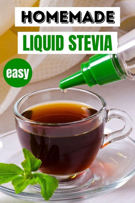 Stevia Extract Recipes, Liquid Stevia Recipes, Diy Sugar Free Coffee Syrup, Stevia Syrup Recipe, Homemade Jelly With Stevia, Homestead Beginner, Stevia Benefits, Witches Pantry, Growing Stevia