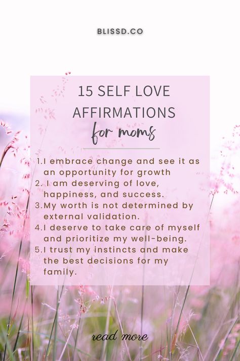 There's power in affirmations! The key to making them work is to choose affirmations that you resonate with to truly allow them to absorb into your subconscious. Tap to read our 15 self-love affirmations for moms and women.   Positive Affirmations | Daily Affirmations | Self Love Affirmations | Affirmations for Women | Affirmations for Moms Positive Affirmation Quotes For Moms, Positive Mom Affirmations, Mom Affirmations, Women Affirmations, Family Gratitude, When You Believe, Affirmations For Women, Embrace Change, Self Love Affirmations