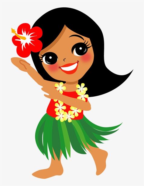 Dancer Clipart, Hawaiian Girl, Clipart Boy, Girl Drawing Easy, Hawaiian Dancers, Hawaiian Party Decorations, Art Activities For Toddlers, Hawaiian Art, Hula Dancers