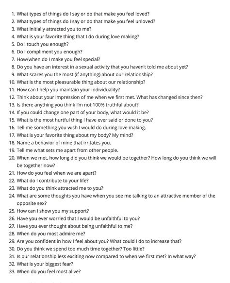 33 Questions to ask your lover 28 Questions To Fall In Love, 35 Questions To Fall In Love, Questions To Make You Fall In Love, 32 Questions To Fall In Love, Romantic Things To Do With Your Partner, Things To Ask Your Partner, 36 Questions To Fall In Love, Trick Questions To Ask Your Boyfriend, How To Ask Him To Be Your Boyfriend