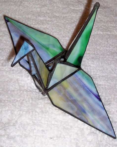 Arts and Crafts Fair: Symbol of Peace Stained Glass Origami Crane Stained Glass Origami, Crafts For Sale, Jewelry Pottery, Symbol Of Peace, Wearable Art Jewelry, Art Stained, Fibre Art, Origami Crane, Glass Ideas