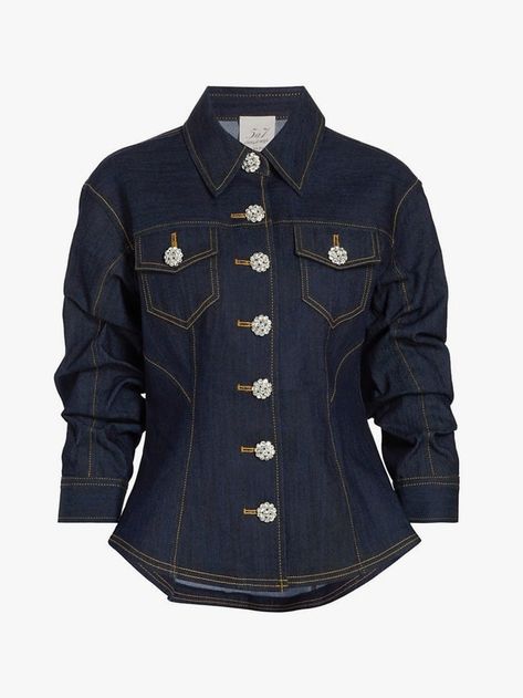 24 Best Denim Jackets to Shop Before Everyone Else (2023) | Vogue Studded Denim Jacket, Fitted Denim Jacket, Studded Denim, Peplum Jacket, 90s Denim, Oversized Denim Jacket, Denim Blazer, Blue Denim Jacket, Cropped Denim Jacket