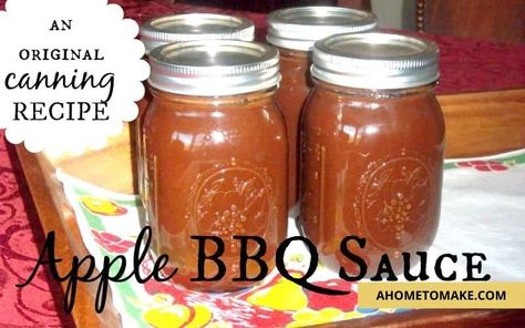 This Apple BBQ sauce has great sweet and smoky flavor, and it's easy to make. Plus, it's perfect for all your favorite barbecue recipes. Apple Butter Bbq Sauce Recipe, Bbq Sauce For Canning, Apple Bbq Sauce Recipe, Apple Recipes For Canning, Apple Bbq Sauce, Canning Apples, Make Bbq Sauce, A Virtuous Woman, Barbecue Sauce Recipes