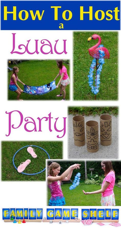 Tropical Party Games For Adults, Luau Party Game Ideas, Luau Game Ideas, Luau Theme Party Games, Hawian Luau Party Ideas, Hawaiian Luau Party Games, Indoor Luau Party Games, Luau Work Party Ideas, Hawaiian Theme Party Games