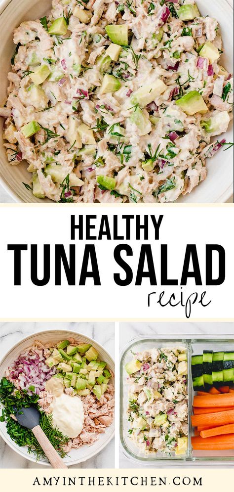 Cold Tuna Lunch Ideas, Light Tuna Recipes, Tuna Salad Wrap Healthy, Tuna Salad Salad Recipe, Tuna Salad Lunch Meal Prep, Tuna Salad With Cucumbers, Meal Prep Tuna Salad, Ways To Eat Tuna Salad, White Tuna Recipes