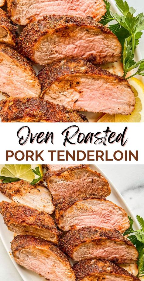 Healthy Pork Tenderloin Recipes, Pork Tenderloin In The Oven, Oven Baked Pork Tenderloin, Tenderloin Recipes Oven, Tenderloin In The Oven, Pork Loin Recipes Oven, Cook Pork Tenderloin, Oven Roasted Pork Tenderloin, Best Pork Tenderloin Recipe