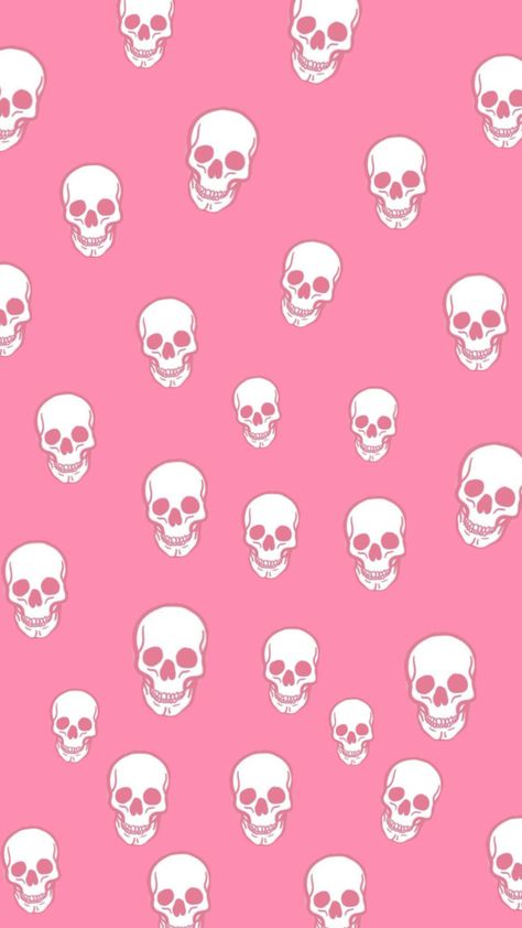 Pink skull wall paper Pink Goth Background, Pink Skull Wallpaper, Goth Background, Pink Goth, Pink Skull, Skull Wallpaper, Aesthetic Wallpapers, Wallpapers, Wall