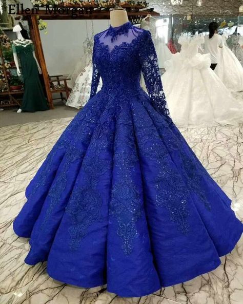 Top Attractive Ladies Blue Wedding Gown Designs\Ideas Blue Wedding Dress Royal, Blue Wedding Gowns, Royal Blue Gown, Royal Blue Prom, Quince Dresses Royal Blue, Blue Prom Dresses, Royal Wedding Dress, Royal Blue Wedding, Royal Blue Prom Dresses