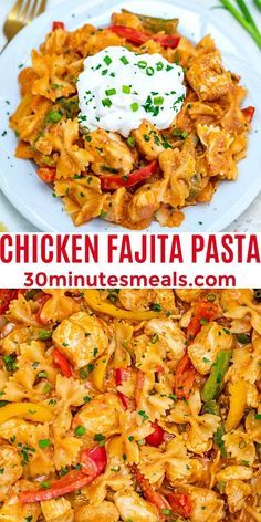 One Pot Chicken Fajita Pasta, Fajita Pasta, Chicken Fajita Pasta, Chicken Fajita, One Pot Chicken, Pasta Dinner Recipes, Recipe Dinner, Health Dinner Recipes, Chicken Dishes Recipes