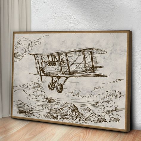 Vintage Planes Nursery, Vintage Aviation Decor, Vintage Explorer Nursery, Airplane Playroom, Adventure Theme Boys Room, Airplane Nursery Theme, Vintage Plane Nursery, Airplane Kids Room, Vintage Airplane Decor