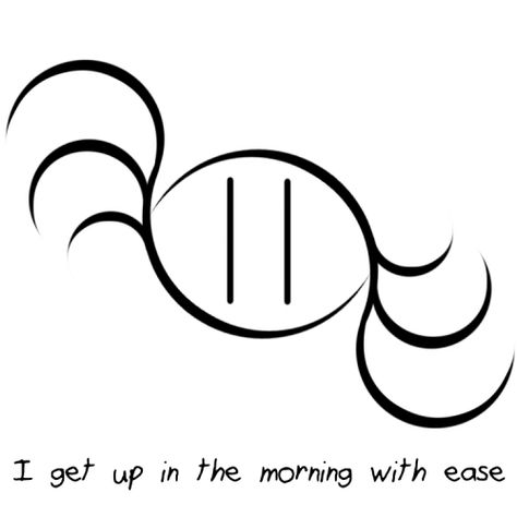 Sigil Athenaeum - sigil for 'I will get up in the morning with ease'... Sigils Beauty, Witchy Sigils, Sigil Athenaeum, Protection Sigils, Get Up In The Morning, Magick Symbols, Sigil Tattoo, Wiccan Symbols, Eclectic Witch