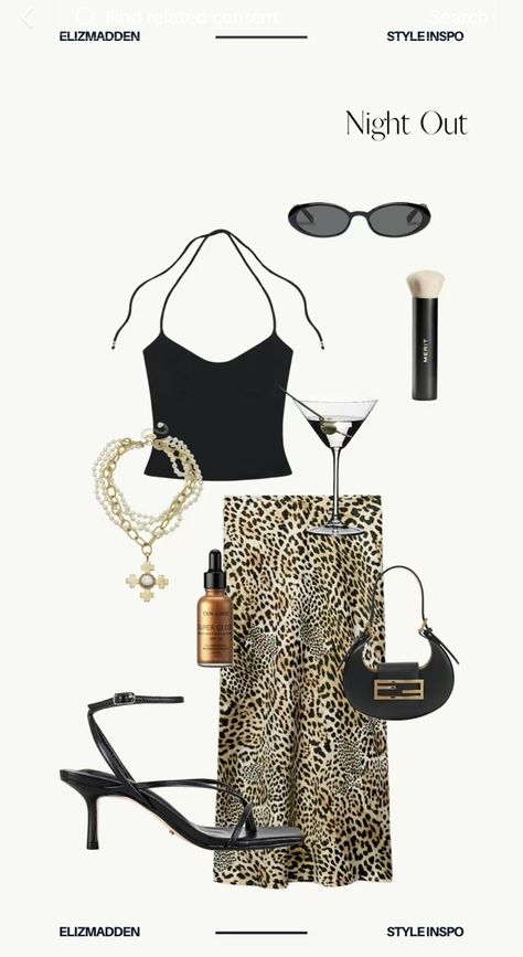 Outfits For Clubbing, Cheetah Print Tank Top, Tank Top Outfit, Top Outfit, Print Tank Top, Club Outfits, Print Tank, Grunge Outfits, Aesthetic Outfits