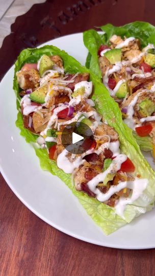 Chicken Bacon Ranch Lettuce Boats!🤤 • (via: mealsbydesha2) • #foodie #explore #food #reels #tastyfood #healthyrecipes #easyrecipe #dinnerideas | Tasty Food Cravings | Tasty Food Cravings · Original audio Lettuce Boats, Lettuce Boat, Food Reels, Chicken Cacciatore Recipe, Quick Healthy Snacks, Ground Beef Recipes Healthy, Ground Beef Recipes For Dinner, Chicken Bacon Ranch, Bacon Ranch