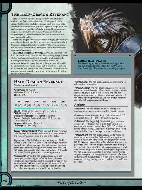 Dnd 5e Homebrew Dragonborn, Dnd 5e Dragonborn, Undead Dragonborn, Dragonborn 5e, Homebrew Monsters, Dnd Dragonborn, Dungeons And Dragons Rules, Dnd Npc, Dnd Stats