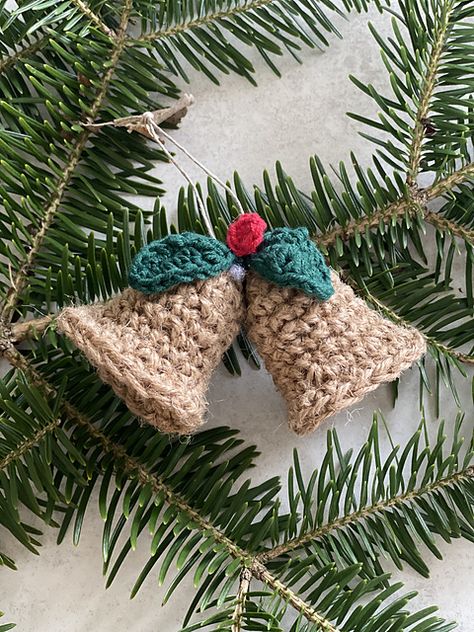 10 Cute FREE Ornament Crochet Patterns! | Swecraftcorner Crochet Christmas Bells, Craft Show Table, Ugly Christmas Sweater Ornament, Ornament Crochet, Crochet Bell, Crochet Lovey, Christmas Bell, Crochet Christmas Ornaments, Bell Ornaments