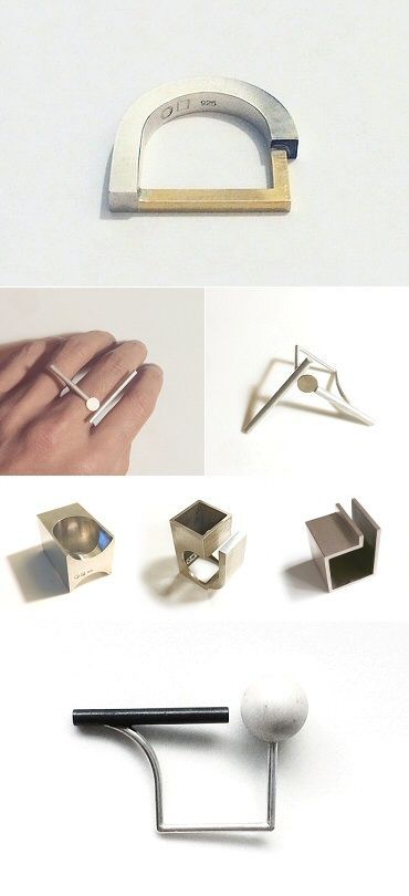 Loop and Box | The Carrotbox Jewelry Blog - rings, rings, rings! | Bloglovin’ Smaragd Ring, Ring Man, Modern Jewellery, Fake Jewelry, Minimal Jewelry, Geometric Jewelry, Contemporary Jewellery, Contemporary Jewelry, Jewelry Gift Box