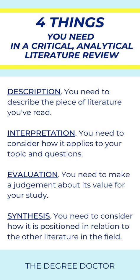 Text: 4 things you need in a critical, analytical literature review Apa Writing Format, Scientific Writing, Phd Life, Academic Essay Writing, Literature Review, Thesis Writing, Research Writing, Essay Prompts, Study Smarter