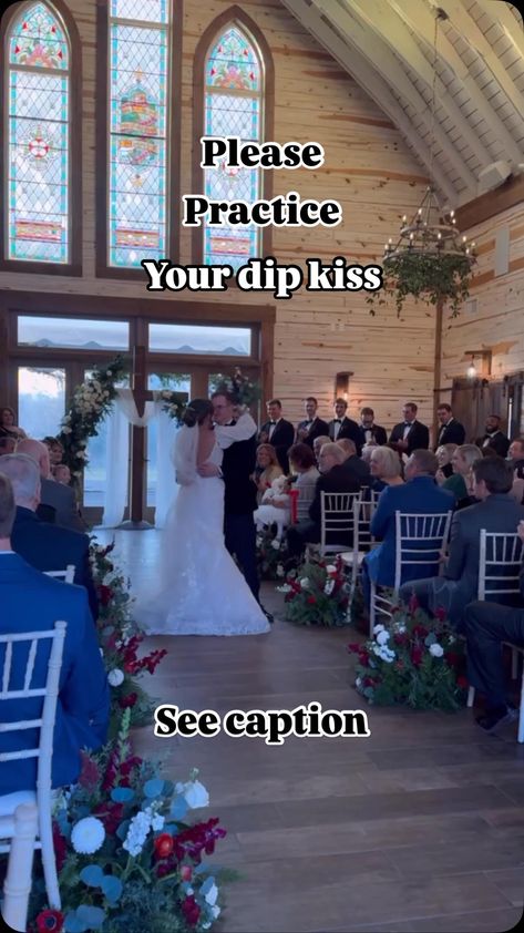 If you have decided you want to do a dip kiss when you come down the isle after your ceremony, PLEASE know the best way to do it for the photos and practice it! The way this couple did it in the video is the PERFECT example of a great dip kiss! Your photographers are going to be in front of you so you want to make sure to dip in a way that both of you will be seen in the photo. So many times couples dip backwards and all we see in the photos are the brides feet and part of the grooms body. O... Aisle Dip Kiss, Dip Kiss, The Isle, Wedding Ceremony, Dip, Wedding Inspiration, Do It, The Way, Kiss