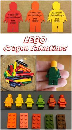 Lego Birthday Party Favors, Lego Crayons, Crayon Valentines, Candy Valentines, Valentines Box, Lego Gifts, Broken Crayons, Lego Birthday Party, Valentine Party