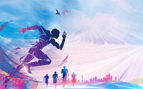 sky,clouds,run,man,sketch,movement,health,ppt,person,runner,people,active,skate,sun,fun,jump,jumping,silhouette,sunset,athlete,sport,gray,hd Crowd Silhouette, Silhouette Sport, Vogel Silhouette, Running Posters, Advertising Background, Plan Image, Blue Sky Clouds, Cat Air, Ab Workout At Home