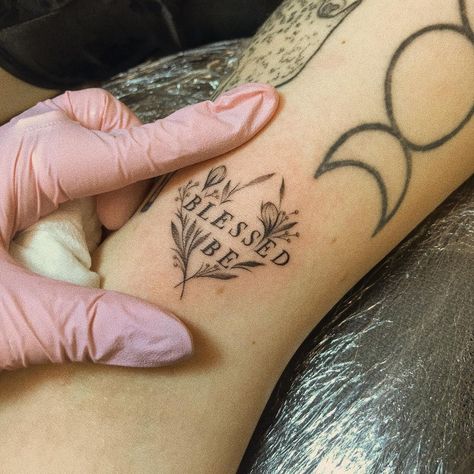 Blessed Be Tattoo Wicca, Blessed Be Tattoo, Samhain Tattoo, Samhain Blessings, Wicca Tattoo, Be Tattoo, Blessed Samhain, Blessed Be, Tattoo Inspo