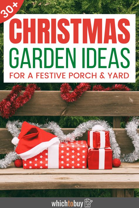 The key to decorating your garden in the spirit of Christmas is creating a cheerful and festive ambiance. We prepared 30 Christmas garden ideas for different types of gardens and budgets as well... Christmas In The Garden, Christmas Garden Ideas, Types Of Gardens, Garden Christmas Decor, The Spirit Of Christmas, Spirit Of Christmas, Garden Christmas, Easter Decorations Outdoor, Christmas Garden