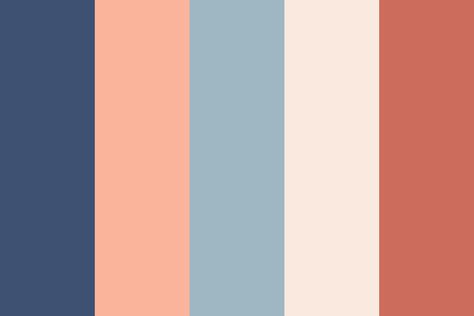 Coral Lounge Living Rooms, Navy And Peach Living Room, Navy Coral Living Room, Peach Navy Color Palette, Color Palette With Coral, Blue Coral Color Palette, Blue And Coral Palette, Colour Palette Coral, Coral Palette Color