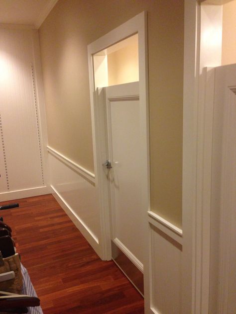 Option 2 Bedroom or main floor tan walls, antique white wainscoting and doors Tan Walls, White Wainscoting, Wainscoting Styles, Diy Wainscoting, White Doors, Antique White, Wainscoting, Grey Walls, Guest Bedrooms