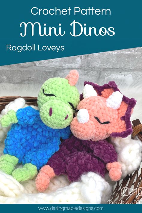 Are you looking for an adorable, quick and easy to make crochet pattern for a special baby gift? Our 2 in 1 Mini Dinos Ragdoll Lovey by Darling Maple Designs is perfect for you! With minimal sewing, this lovey is a great baby shower gift for the special newborn. From a comforting snuggle buddy to a stylish blanket, this lovey will be your baby's constant companion. Follow us for more creative projects to make and enjoy! Sewing Construction, Crochet Lovey Free Pattern, Lovey Pattern, Crochet Lovey, Crochet Dinosaur, Bernat Blanket Yarn, Crochet Baby Toys, Dinosaur Pattern, Newborn Crochet