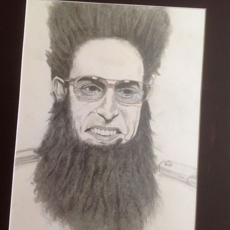 Admiral General Aladeen Sacha Baron Cohen by Sterling Mayer sketch General Aladeen, Sacha Baron Cohen, Painting & Drawing, Sketch, Male Sketch, Paintings, Drawings, Art