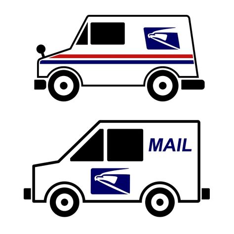 Postal Retirement, Postal Service Logo, Truck Template, Cuttable Designs, Mail Truck, Cricket Projects, Cricut Tips, Christmas Rock, Snowman Painting