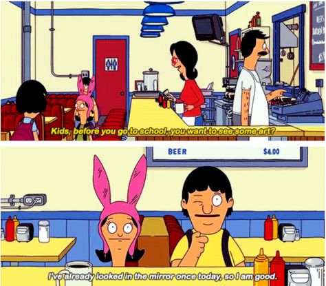 "You're my family and I love you, but you're all terrible." Burger Puns, Gene Belcher, Bob Burgers, Belcher Family, Bobs Burger, Tina Belcher, Bob's Burgers, Bobs Burgers, Roasts