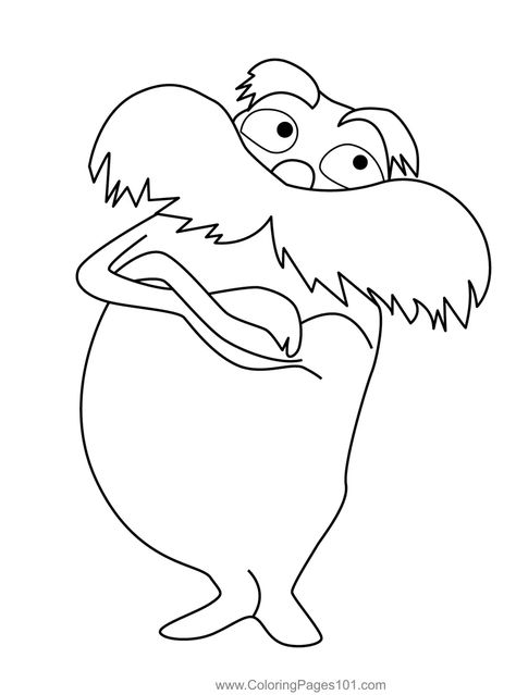 Thinking Lorax Coloring Page Lorax Drawing Easy, Lorax Coloring Pages, Lorax Drawing, Lorax Birthday, The Lorax, Drawing Easy, Free Kids, Printable Coloring Pages, Printable Coloring