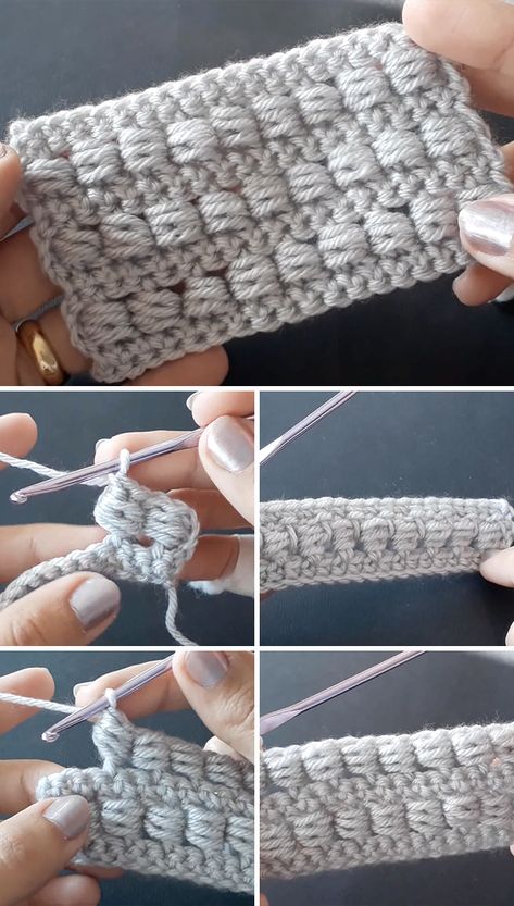 Crochet Bead Stitch, Crochet Waffle Stitch, Bead Stitch, Crochet Knit Stitches, Linen Stitch, Beginner Knitting Projects, Start Knitting, Bead Stitching, Crochet Stitches Tutorial