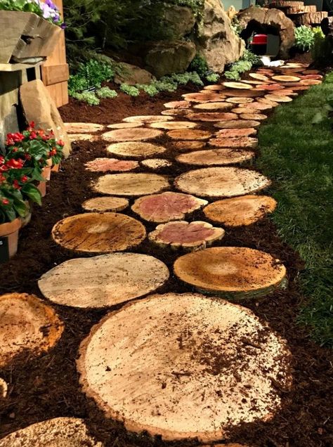 The 2019 Connecticut Garden Show in Hartford, Connecticut. What. A. Dud. - One Hundred Dollars a Month Wood Pathway, Landscape Backyard, Landscape Design Ideas, Design Backyard, Landscaping Backyard, Backyard Gardening, Backyard Landscape, Market Garden, Garden Show