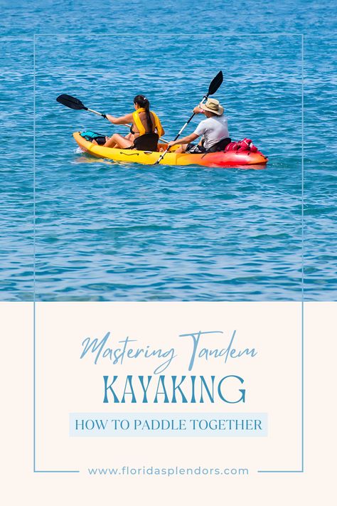 Experience the thrill of tandem kayaking with our comprehensive guide! 🚣‍♂️ Discover the essentials of teamwork, technique, and safety for navigating waters with a partner. From mastering roles to choosing the right kayak, embark on an exciting adventure and create shared memories on the water! 💦 #TandemKayaking #Adventure #Teamwork 🌊👫 Tandem Kayak, Tandem Kayaking, Water Adventure, Explore Nature, Tandem, Outdoor Adventure, Teamwork, Kayaking, Florida