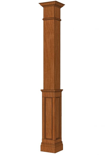 Stain Grade Columns - Square Wood Columns I Elite Trimworks Interior Columns Ideas, Doorway Moulding, Front Porch Pillars, Panel Wainscoting, Fiberglass Columns, Column Ideas, Columns Decor, Column Wraps, Wooden Columns