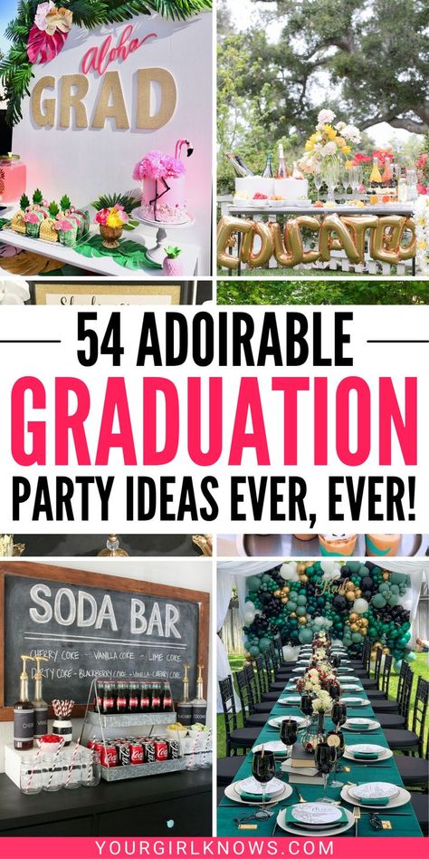 Graduation Food Ideas Grad Parties, Food Table Graduation Party, Decorating Ideas For Graduation Party, Boys Graduation Party Ideas Decoration, Senior Party Themes, Dessert Table Ideas Graduation Party, Graduation Table Decorations Ideas, Graduation Party Table Ideas, Backyard Graduation Party Ideas Outdoor