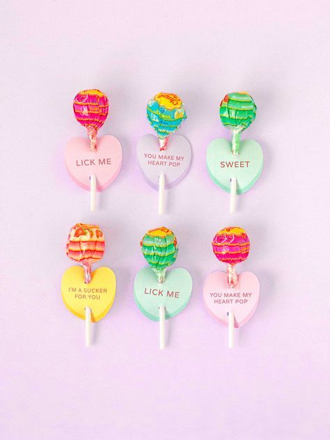 Printable candy heart lollipop holders for Valentine's Day - free download! Pinterest Valentines, Roses Valentine, Conversation Hearts Candy, Heart Lollipop, Hadiah Diy, Sisters Love, Day Date Ideas, Printable Valentines Day Cards, Valentine Picture