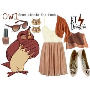 Owl Inspired Outfit, Owl Winnie The Pooh, Superhero Duos, Pooh Costume, Winnie The Pooh Costume, Owl Costume, Closet Cosplay, Cute Disney Outfits, Disney Bounds